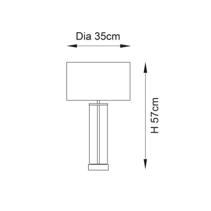 Endon 100440 - Hämardatav laualamp LESSINA 1xE27/10W/230V must