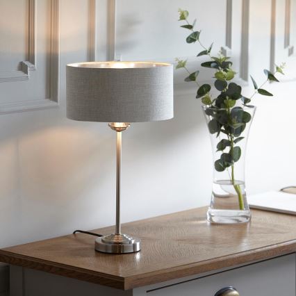 Endon 100646 - Laualamp HIGHCLERE 1xE14/7W/230V beež/mattkroom läbimõõt 25 cm