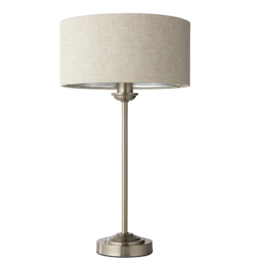 Endon 100646 - Laualamp HIGHCLERE 1xE14/7W/230V beež/mattkroom läbimõõt 25 cm