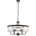 Endon 100711 - Kroonlühter ketiga CHESTERFIELD 6xE14/6W/230V läbimõõt 55 cm must