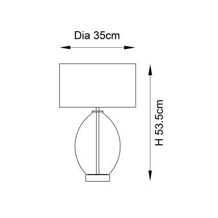 Endon 101150 - Hämardatav laualamp ELIN 1xE27/10W/230V valge/messing/suitsune beež
