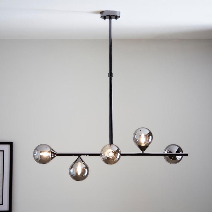 Endon 101348 - Varrega lühter OTIS 5xG9/3W/230V mustkroom/suitsumust