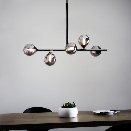 Endon 101348 - Varrega lühter OTIS 5xG9/3W/230V mustkroom/suitsumust