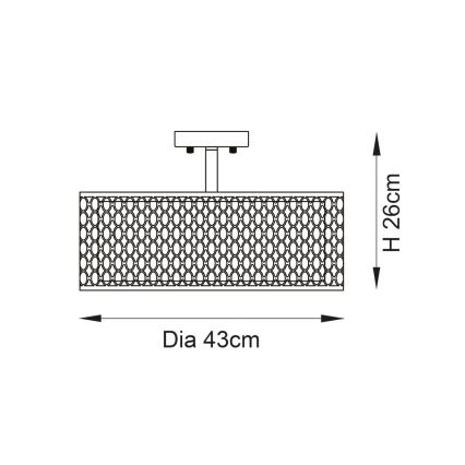 Endon 101568 - Pinnale kinnitatav lühter CORDERO 3xE27/10W/230V kuldne