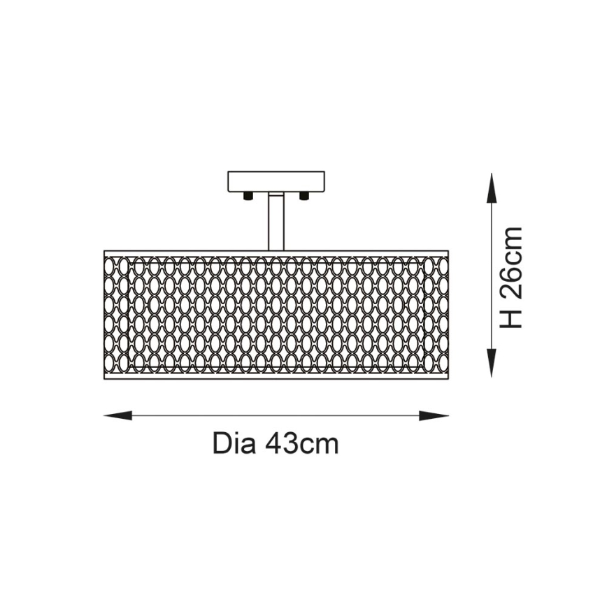 Endon 101568 - Pinnale kinnitatav lühter CORDERO 3xE27/10W/230V kuldne