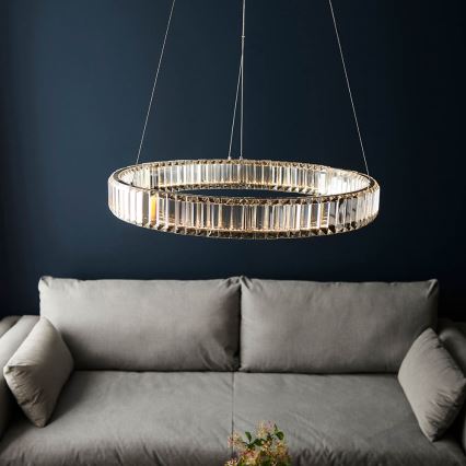 Endon 102255 - hämardatav LED-ripplamp riputuskaabliga LAGUNA LED/36W/230V läikiv kroom