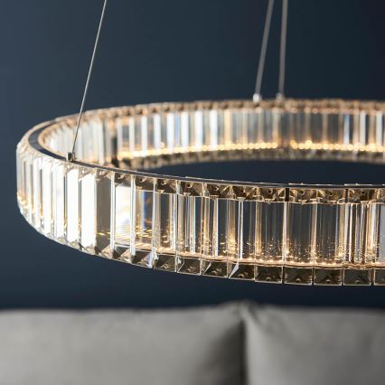 Endon 102255 - hämardatav LED-ripplamp riputuskaabliga LAGUNA LED/36W/230V läikiv kroom