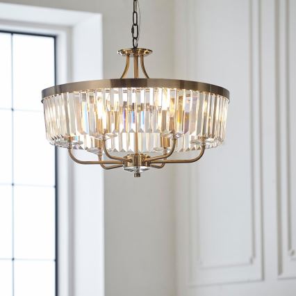 Endon 102505 - ketiga lühter 6xE14/6W/230V, läbimõõt 55 cm, messing
