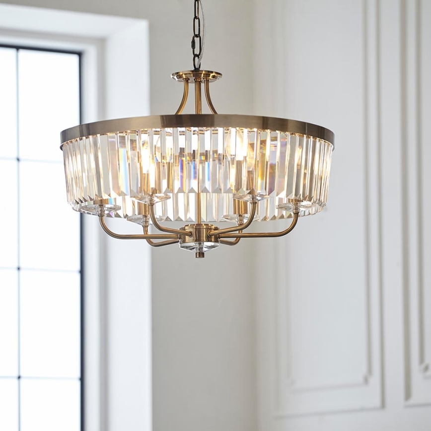 Endon 102505 - ketiga lühter 6xE14/6W/230V, läbimõõt 55 cm, messing