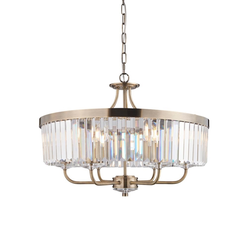 Endon 102505 - ketiga lühter 6xE14/6W/230V, läbimõõt 55 cm, messing