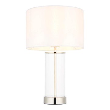 Endon 102674 - Hämardatav laualamp LESSINA 1xE27/10W/230V läikiv kroom/valge