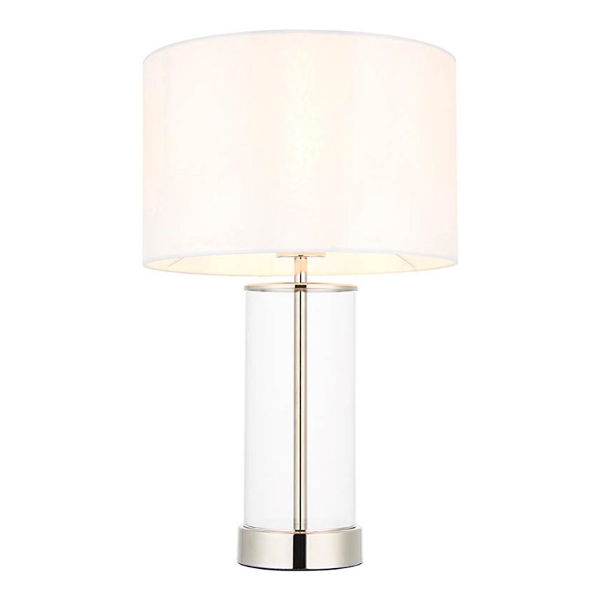 Endon 102674 - Hämardatav laualamp LESSINA 1xE27/10W/230V läikiv kroom/valge