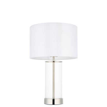 Endon 102674 - Hämardatav laualamp LESSINA 1xE27/10W/230V läikiv kroom/valge