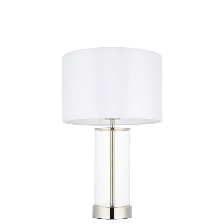 Endon 102674 - Hämardatav laualamp LESSINA 1xE27/10W/230V läikiv kroom/valge