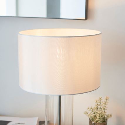 Endon 102674 - Hämardatav laualamp LESSINA 1xE27/10W/230V läikiv kroom/valge