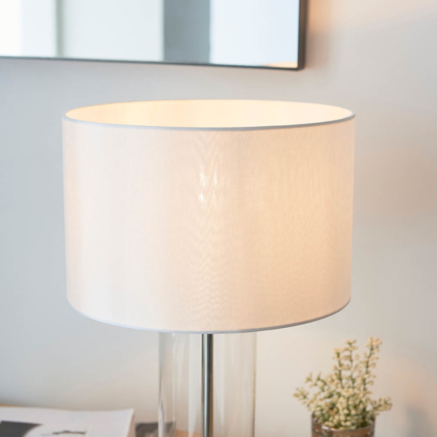 Endon 102674 - Hämardatav laualamp LESSINA 1xE27/10W/230V läikiv kroom/valge