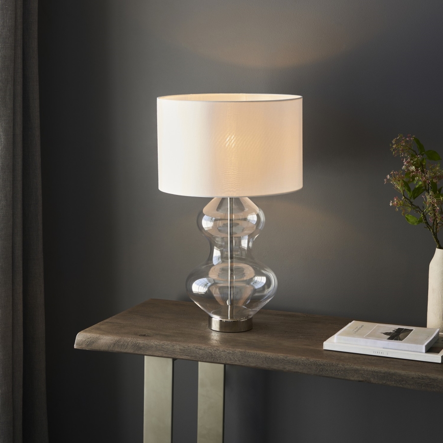Endon 102676 - Hämardatav laualamp KELDA 1xE27/10W/230V valge/mattkroom