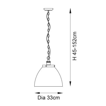 Endon 102926 - Lühter HANSEN 1xE27/10W/230V messing