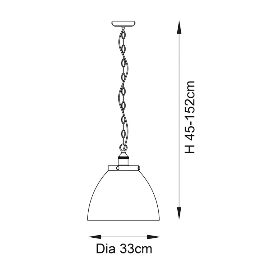 Endon 102926 - Lühter HANSEN 1xE27/10W/230V messing