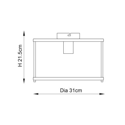 Endon 103112 - Laevalgusti HOPTON 1xE27/10W/230V mattkroom