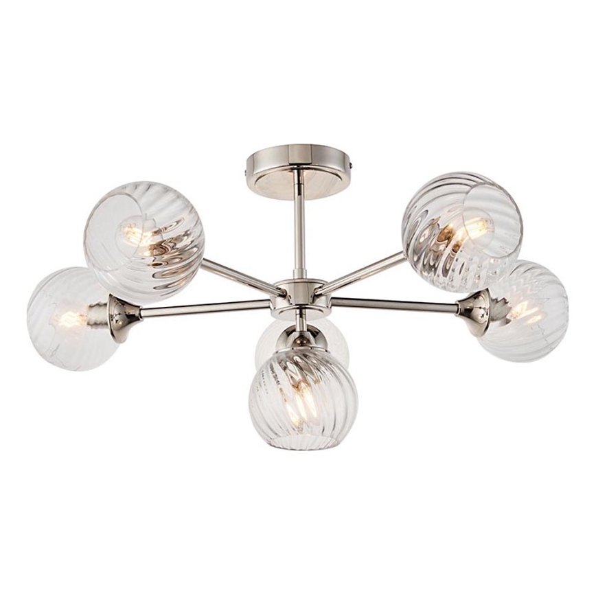 Endon 104050 - Ripplühter ALLEGRA 6xE14/7W/230V läikiv kroom/läbipaistev