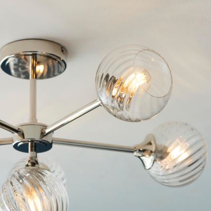 Endon 104050 - Ripplühter ALLEGRA 6xE14/7W/230V läikiv kroom/läbipaistev