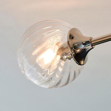 Endon 104050 - Ripplühter ALLEGRA 6xE14/7W/230V läikiv kroom/läbipaistev
