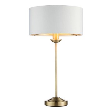 Endon 104054 - Laualamp HIGHCLERE 1xE14/7W/230V valge/messing d. 25 cm