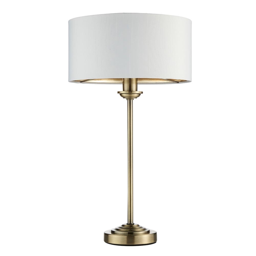 Endon 104054 - Laualamp HIGHCLERE 1xE14/7W/230V valge/messing d. 25 cm