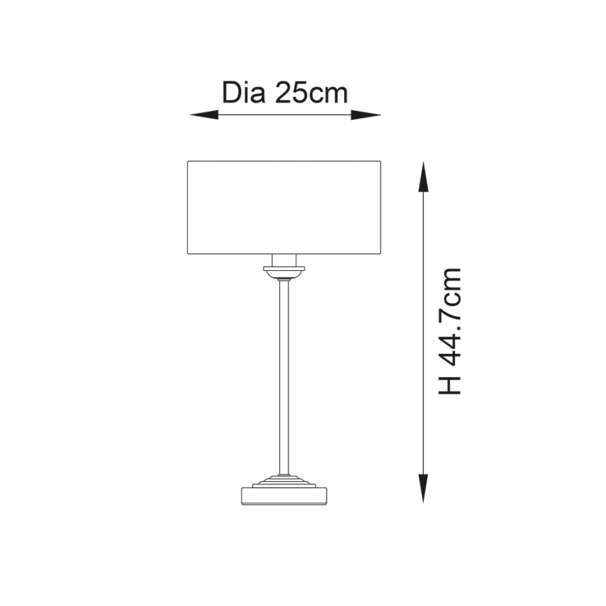 Endon 104054 - Laualamp HIGHCLERE 1xE14/7W/230V valge/messing d. 25 cm