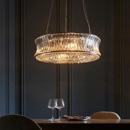 Endon 104528 - ketiga ripplühter 6xE14/6W/230V, läikiv kroom