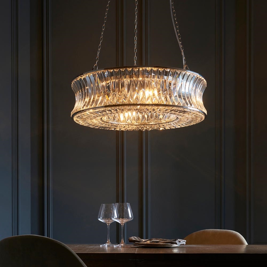 Endon 104528 - ketiga ripplühter 6xE14/6W/230V, läikiv kroom