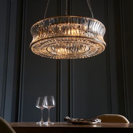 Endon 104528 - ketiga ripplühter 6xE14/6W/230V, läikiv kroom