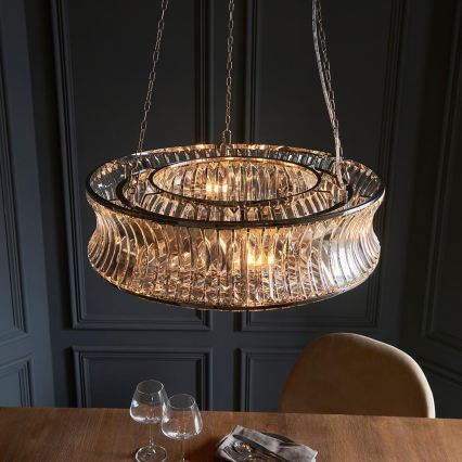 Endon 104528 - ketiga ripplühter 6xE14/6W/230V, läikiv kroom