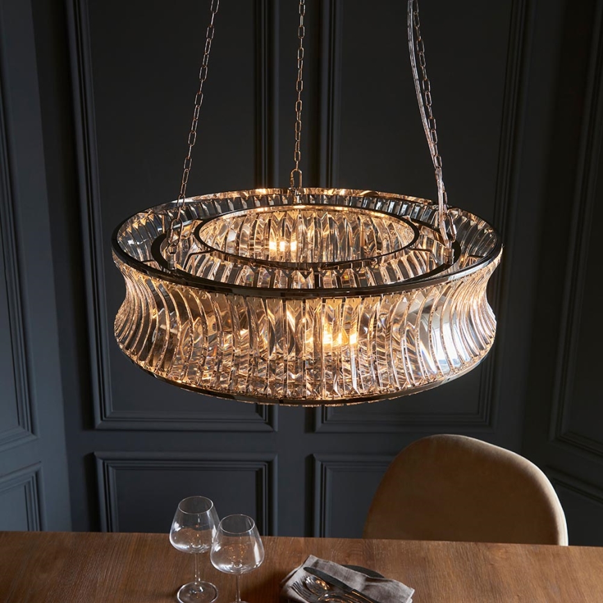 Endon 104528 - ketiga ripplühter 6xE14/6W/230V, läikiv kroom