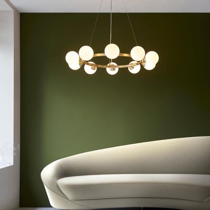 Endon 106008 - Juhtmega ripplühter OTIS 10xG9/3W/230V kuldne