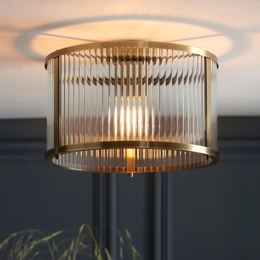 Endon 106265 - Laelamp RIDGETON 1xE27/10W/230V messing