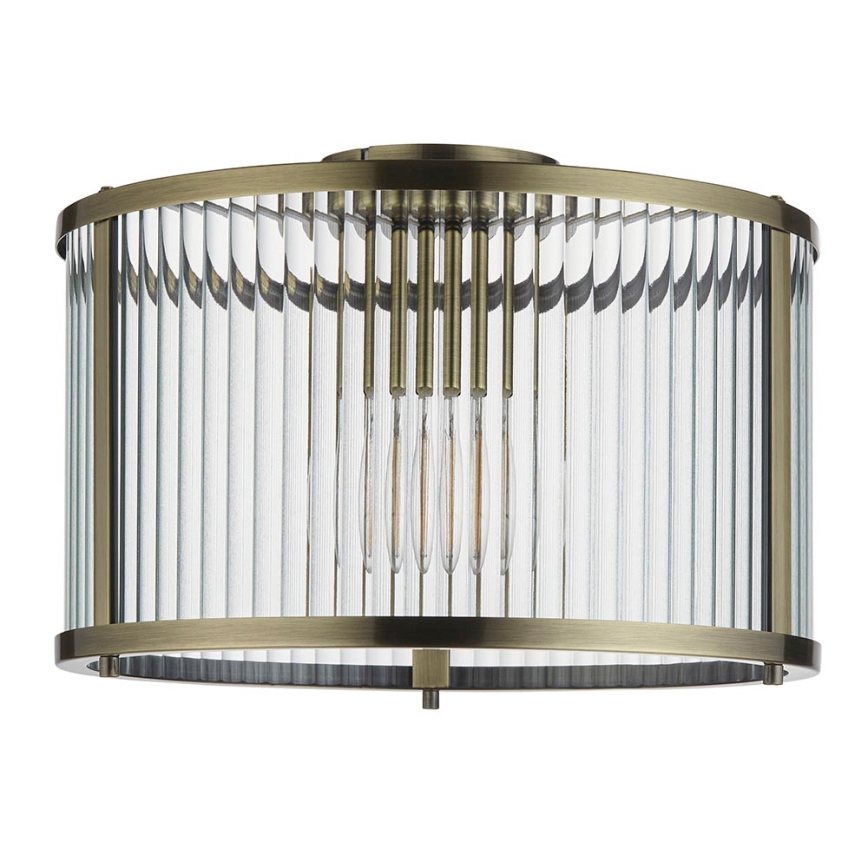 Endon 106265 - Laelamp RIDGETON 1xE27/10W/230V messing