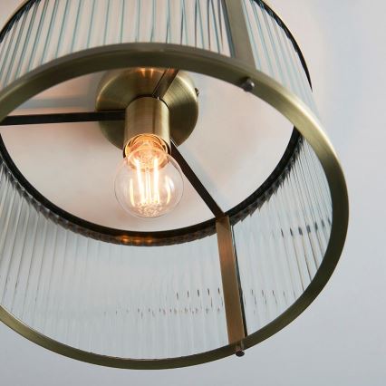Endon 106265 - Laelamp RIDGETON 1xE27/10W/230V messing