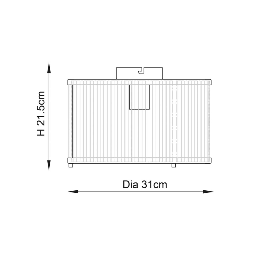 Endon 106265 - Laelamp RIDGETON 1xE27/10W/230V messing