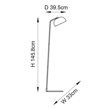 Endon 106337 - Põrandalamp BRAIR 1xE27/10W/230V must