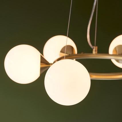 Endon 106390 - OTIS ripplühter kaabliga, 6× G9, 3 W iga, 230 V, kuldne