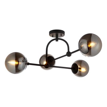Endon 106662 - Pinnale kinnitatav lühter ONTARIO 4xE14/7W/230V must/suitsune