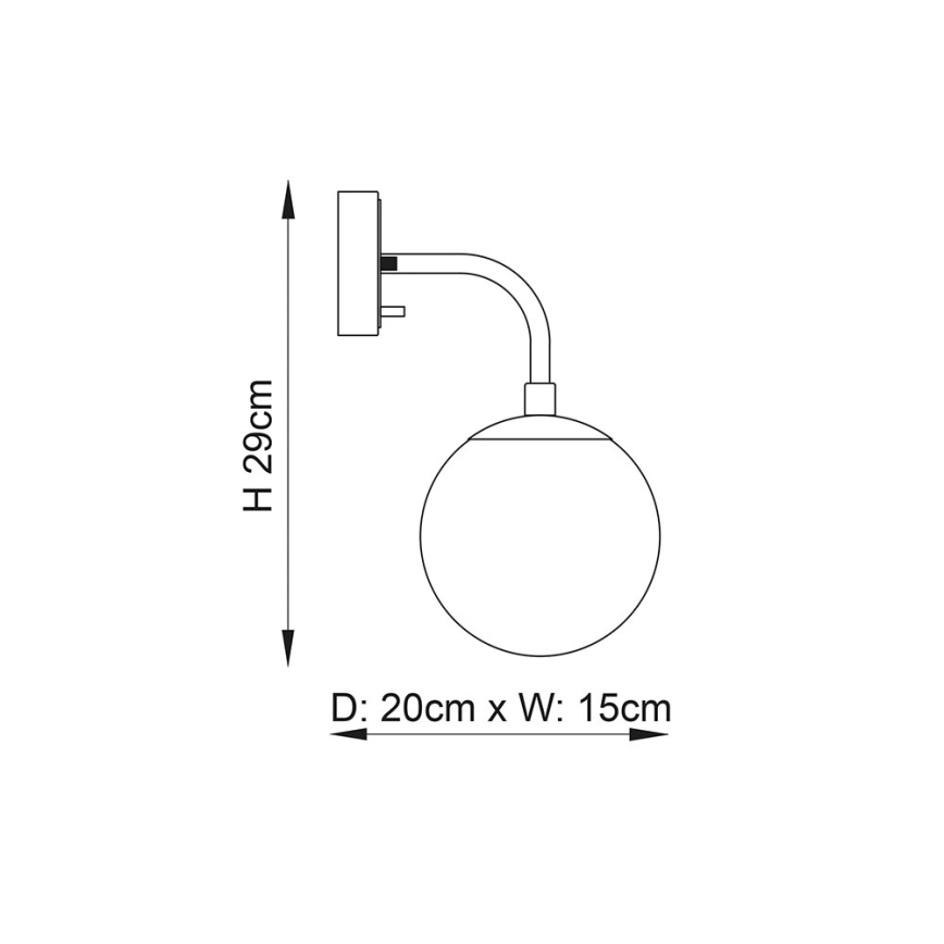 Endon 106664 - Seinavalgusti ONTARIO 1xE14/7W/230V must/suitsune
