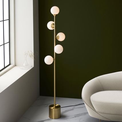 Endon 106756 - Põrandalamp OTIS 5xG9/3W/230V kuldne