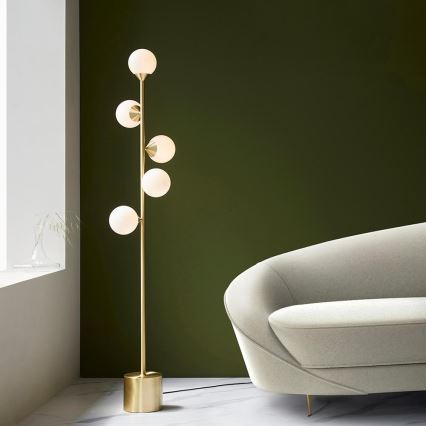 Endon 106756 - Põrandalamp OTIS 5xG9/3W/230V kuldne