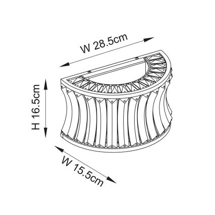 Endon 106812 - Seinavalgusti 2xE14/7W/230V kuldne