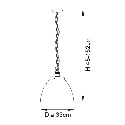 Endon 106895 - ketiga rippvalgusti HANSEN 1xE27/10W/230V vaseviimistlusega