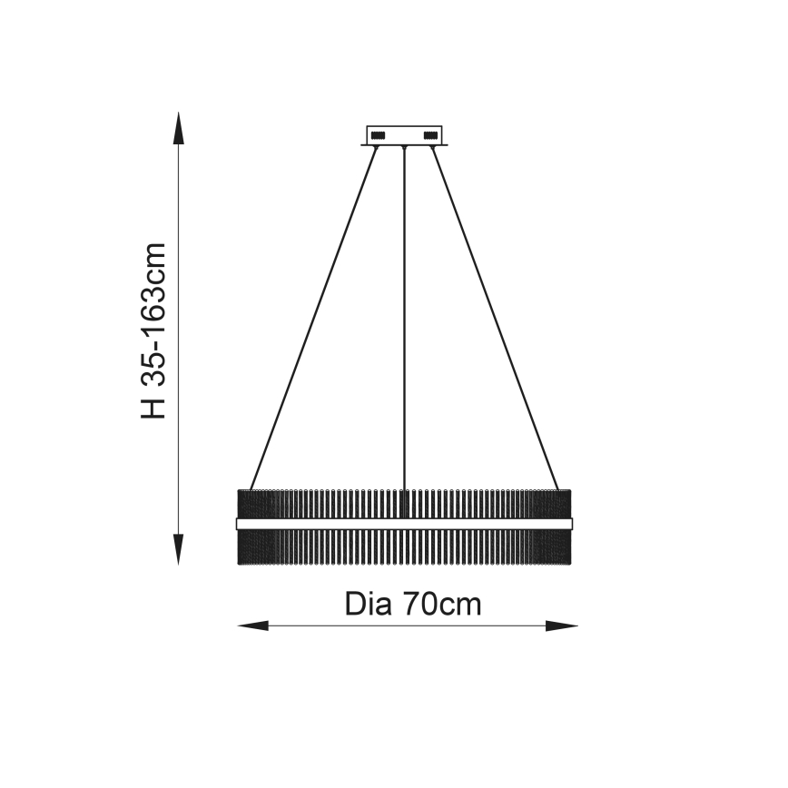 Endon 107108 - LED-lühter riputuskaabliga LED/56W/230V 3000K läikiv kroom