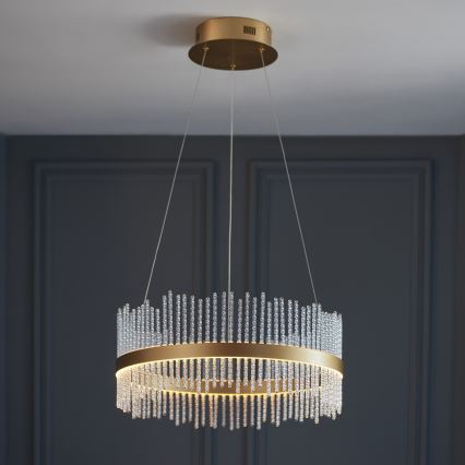 Endon 107671 - LED Hämardatav lühter ADRIEL LED/41W/230V 3000K d. 51 cm kuldne/läbipaistev